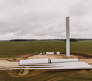 Enefit Green statomas vėjo jėgainės parkas Kelmėje