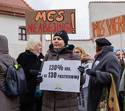 Mitingas prie &Scaron;vietimo, mokslo ir sporto ministerijos