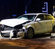 Vilniuje apvirto greitosios pagalbos automobilis