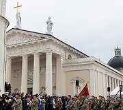 Lietuvos kariuomenės dienos minėjimas Katedros aik&scaron;tėje