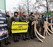 Statutinių pareigūnų protesto akcija &bdquo;Popierinis saugumas&ldquo;