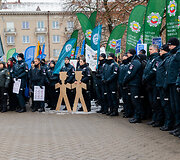 Statutinių pareigūnų protesto akcija &bdquo;Popierinis saugumas&ldquo;