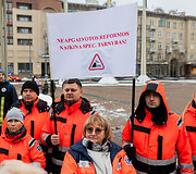 Statutinių pareigūnų protesto akcija &bdquo;Popierinis saugumas&ldquo;