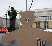 Statutinių pareigūnų protesto akcija &bdquo;Popierinis saugumas&ldquo;