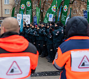 Statutinių pareigūnų protesto akcija &bdquo;Popierinis saugumas&ldquo;