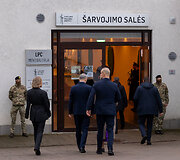 Atsisveikinimo ceremonija su Lietuvoje mirusiu Belgijos kariu