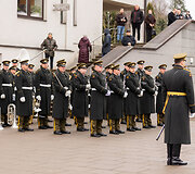 Atsisveikinimo ceremonija su Lietuvoje mirusiu Belgijos kariu