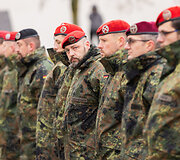 Atsisveikinimo ceremonija su Lietuvoje mirusiu Belgijos kariu