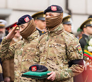 Atsisveikinimo ceremonija su Lietuvoje mirusiu Belgijos kariu