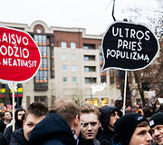 Protestas &bdquo;&Scaron;alin rankas nuo laisvo žodžio!&ldquo;