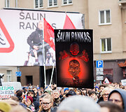 Protestas &bdquo;&Scaron;alin rankas nuo laisvo žodžio!&ldquo;