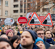 Protestas &bdquo;&Scaron;alin rankas nuo laisvo žodžio!&ldquo;