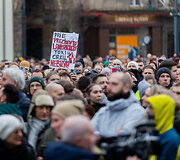 Protestas &bdquo;&Scaron;alin rankas nuo laisvo žodžio!&ldquo;