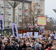 Protestas &bdquo;&Scaron;alin rankas nuo laisvo žodžio!&ldquo;