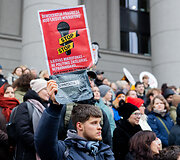 Protestas &bdquo;&Scaron;alin rankas nuo laisvo žodžio!&ldquo;