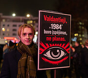 Trečiadienio protestas &bdquo;&Scaron;alin rankas nuo laisvo žodžio!&ldquo;