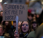 Trečiadienio protestas &bdquo;&Scaron;alin rankas nuo laisvo žodžio!&ldquo;