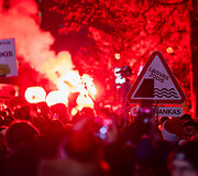 Ketvirtadienio protestas &bdquo;&Scaron;alin rankas nuo laisvo žodžio!&ldquo;