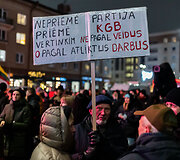 Ketvirtadienio protestas &bdquo;&Scaron;alin rankas nuo laisvo žodžio!&ldquo;