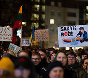Ketvirtadienio protestas &bdquo;&Scaron;alin rankas nuo laisvo žodžio!&ldquo;