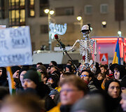 Ketvirtadienio protestas &bdquo;&Scaron;alin rankas nuo laisvo žodžio!&ldquo;