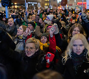 Ketvirtadienio protestas &bdquo;&Scaron;alin rankas nuo laisvo žodžio!&ldquo;