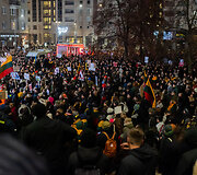 Ketvirtadienio protestas &bdquo;&Scaron;alin rankas nuo laisvo žodžio!&ldquo;