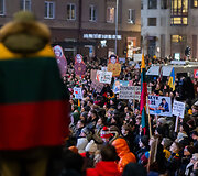 Ketvirtadienio protestas &bdquo;&Scaron;alin rankas nuo laisvo žodžio!&ldquo;