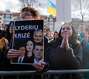 Protestas ,,&Scaron;alin rankas nuo laisvo žodžio&ldquo;