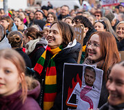 Protestas ,,&Scaron;alin rankas nuo laisvo žodžio&ldquo;