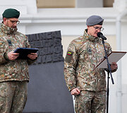 Lietuvos kariuomenės karių grįžusių i&scaron; tarptautinės NATO vadovaujamos operacijos Kosove sutikimo ceremonija