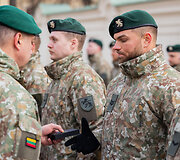 Lietuvos kariuomenės karių grįžusių i&scaron; tarptautinės NATO vadovaujamos operacijos Kosove sutikimo ceremonija