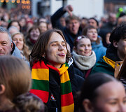 Protestas ,,&Scaron;alin rankas nuo laisvo žodžio&ldquo;