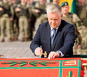 Lietuvos kariuomenės Pirmosios divizijos vėliavos įteikimo ceremonija