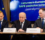 Finansų ministerijoje sutarties dėl 6,375 mlrd. eurų gynybai per SAFE programą pasira&scaron;ymas
