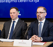 Finansų ministerijoje sutarties dėl 6,375 mlrd. eurų gynybai per SAFE programą pasira&scaron;ymas