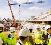 Spaudos konferencija dėl Nacionalinio stadiono statybų