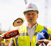 Spaudos konferencija dėl Nacionalinio stadiono statybų