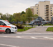 Sraigtasparnių nusileidimo aik&scaron;telės Santari&scaron;kių žiede atidarymas
