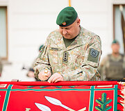 Lietuvos kariuomenės Karo komendantūrų valdybos vėliavos įteikimo ceremonija