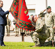 Lietuvos kariuomenės Karo komendantūrų valdybos vėliavos įteikimo ceremonija