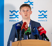 Spaudos konferencija dėl audros