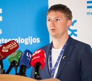 Spaudos konferencija dėl audros
