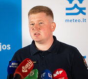 Spaudos konferencija dėl audros