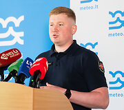 Spaudos konferencija dėl audros