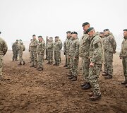 Pirmųjų Lietuvos kariuomenės tankų įgulų vykdomas kovinis &scaron;audymas i&scaron; tankų &bdquo;Leopard 2A6&ldquo;