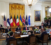Trumpas susitiko su Zelenskiu ir Europos lyderiais