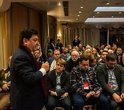 Rusijos &scaron;nipas Ivanas Žigariovas, prisistatinėjęs žmogaus teisių aktyvistu Ivanu Žichariovu, dalyvavo Laisvosios Rusijos forume Vilniuje 2017 metais.