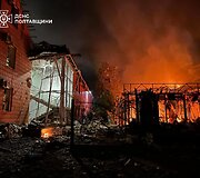 Rusijos atakos padariniai Poltavoje