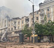 Rusijos atakos padariniai Dnipre